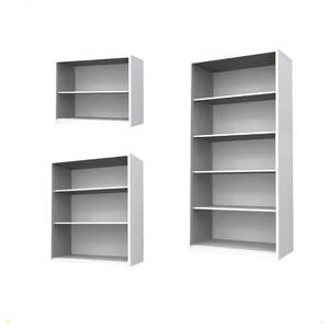 Stalen archiefkast zonder deuren, uitgerust met 4 verstelbare planken, KD-structuur, boekenkast, verticale opbergkast - Product Image 4