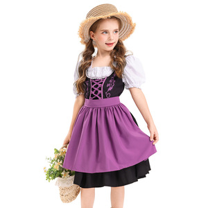 Yi Xiaoyi <b>Childrens</b> Oktoberfest Dirndl Dress Purple Black Girls Costume Spring 2025 Stage Performance Set - Product Image 1