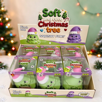 Kerst Jumbo Boom Squishy Speelgoed, TPR Schaal met Bloemvulling Knijp Stressverlichtend Speelgoed, Kerstfeest Favoriet voor Groothandel Cadeaus