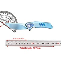 Couteau pliant de luxe léger en acier M390, manche en titane TC4, pour usage quotidien en extérieur, personnalisable OEM