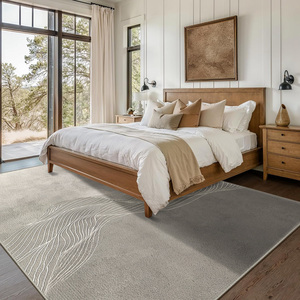 <span class=keywords><strong>Tapis</strong></span> moderne abstrait tressé à poils ras en polyester, lavable en machine, avec support antidérapant en TPR, <span class=keywords><strong>grand</strong></span> <span class=keywords><strong>tapis</strong></span> de salon, OEM - Product Image 2