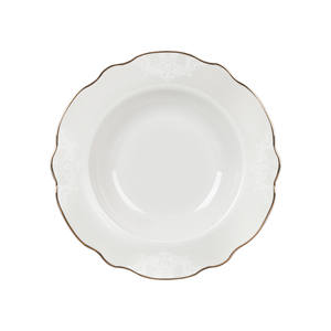 Assiette en céramique blanche Phnom Penh, vaisselle, bol à salade, bol à soupe, plats à dîner, décoration de mariage, vaisselle nordique, assiettes à dîner - Product Image 4