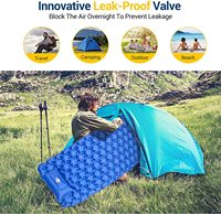 Matelas de couchage gonflable en PVC ultraléger et compact, imperméable, pour le camping en toutes saisons, avec pompe intégrée