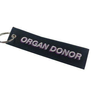 Cá nhân tùy chỉnh thêu máy bay phản lực thẻ thêu tên Keychain - Product Image 3