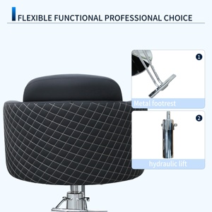 Fauteuil de Barbier Professionnel Moderne, Chaise de Salon de Luxe Matelassée pour Coiffure, Mobilier de Salon de Beauté, Vente Directe Usine - Product Image 4