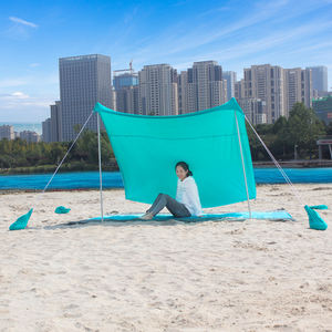 Tienda de playa para 3 a 4 personas, refugio solar instantáneo, paraguas de playa fácil con UPF 50 + UV, portátil, a prueba de viento - Product Image 5