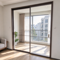 Cloison de séparation de pièce coulissante en aluminium minimaliste moderne, porte de séparation intérieure à cadre fin, porte en alliage sur mesure directement de l'usine