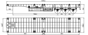 Chasis de plataforma plana de 3 ejes de 30/40 pies (48 pies) económico para transporte de contenedores, semirremolque de plataforma plana en venta - Product Image 3