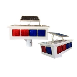 Solar Traffic Flashing Light 6061-T6 Aluminum IP65 Ground <b>Mount</b> LED Display Non-Reflective - Product Image 4