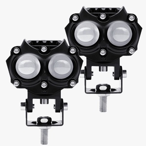 Phare LED Moto 3 Pouces avec Lentille Laser, Blanc et Jaune, Clignotant, Projecteur LED 12V 24V pour Voiture, Véhicule Tout-Terrain, Camion - Product Image 1