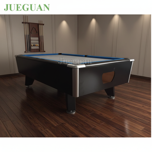 Table de billard professionnelle en bois massif 8 boules avec système à pièces, plateau en ardoise de qualité tournoi, construction durable - Product Image 6