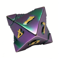Jeu de dés multifacettes en métal massif de haute qualité pour le divertissement, dés en alliage de zinc, meilleur prix directement du fabricant