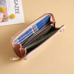 Neueste Mode PU Leder Mini Geldbörse Einfarbige Geldbörsen Modische Handy taschen für Mädchen
