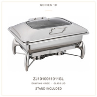 Chauffe-Plats Commercial Série 10S à Amortissement par Induction, Équipement de Buffet en Acier Inoxydable, Ensemble de Plats de Présentation pour Buffet
