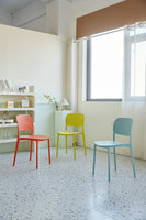 Chaise de salle à manger monobloc en polypropylène empilable, de luxe, moderne, épaissie, style nordique minimaliste, avec dossier, écologique, pour la maison et l'hôtel