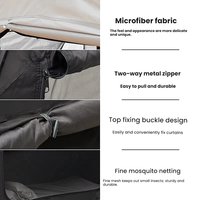 Lit individuel pliable quatre saisons avec moustiquaire intégrée et rideau d'isolement indépendant entièrement fermé, double fonction d'ombrage pour extérieur