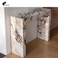 Tostone Élégant Italie Calacatta Viola Table Console En Marbre Naturel pour La Maison Salon Hall Hôtel Villa Intérieurs Décoration