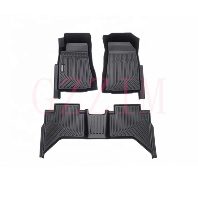 Car Inner Accessories Right-hand Drive Custom Fit 5D Sports Design Non-Skid Black 10mm Plastic 4-Piece Floor Mats Foot Pad Isuzu