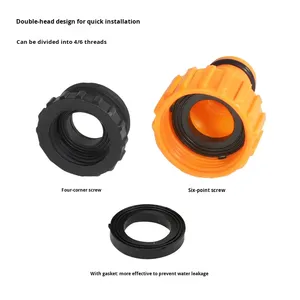 Raccord rapide standard en plastique à 4 points et 6 points, connexion filetée, pistolet à eau, raccord de <span class=keywords><strong>tuyau</strong></span>, <span class=keywords><strong>robinet</strong></span> domestique, irrigation universelle - Product Image 4