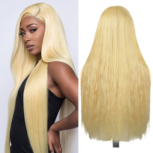 Pelucas de Cabello Virgen Brasileño Berrys, Densidad 180%, 13X6, Rubio 613, Ondulado, con Frente de Encaje Transparente para Mujeres Negras - Product Image 1