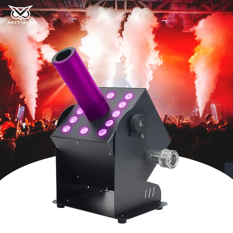 MOWL Stage Effect DJ Club fumo nebbia Spray Cryo Cannon DMX LED 12x3W RGB 3 in1 colonna macchina a getto di Co2