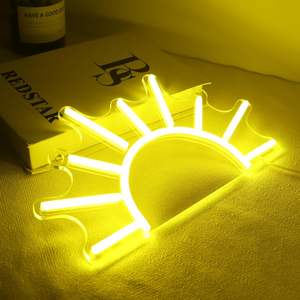 Sunrise Neon Sign USB LED Acrílico Sunset Yellow Neon Light Dormitorio Lámpara para el <span class=keywords><strong>hogar</strong></span> Regalo para hombre Cueva Niños Habitación Boda Decoración de pared - Product Image 4