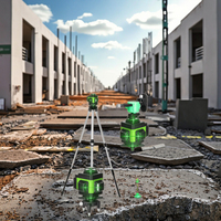 Laser rotatif à nivellement automatique pour l'arpentage et la mesure de niveaux laser vert croisé 4D Line