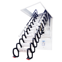 Escalier télescopique électrique moderne en acier pour la maison, design pratique pour l'accès au grenier et au loft