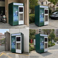 Station de remplissage d'eau en libre-service pour la communauté commerciale, avec réservoir en acier inoxydable de 800 L, stérilisation, carte IC, code QR et recharge à distance