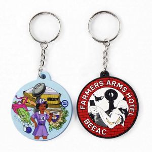 Personalized Custom Rubber Carabiner Keychains Ecofriendly OEM Logo UV Printing PVC Soft Keychains - Product Image 3