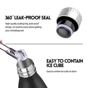 แก้วน้ำสแตนเลสสุญญากาศผนังสองชั้นรูปร่าง500มล. รูปโคล่าเป็นมิตรกับสิ่งแวดล้อมเคลือบด้วยผงน้ำสำหรับเล่นกีฬา - Product Image 2