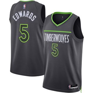 Maillot de basket-ball gris pour jeunes des Minnesota Timberwolves, édition Statement, 5, vêtements de basket-ball anti-humidité - Product Image 3