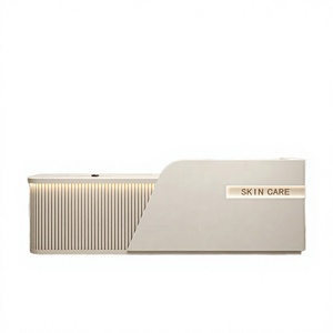 Wood Eco-Friendly Minimalist Modern Reception <b>Desk</b> for Hotel-Customizable Commercial Furniture - Product Image 2
