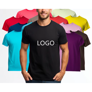 เสื้อยืดคอตตอนผู้ชายไซส์ใหญ่ เนื้อนุ่ม แบบเรียบ ไม่มีลาย สกรีนโลโก้ได้ เสื้อสตรีทแวร์ - Product Image 1