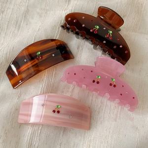 מותאם אישית רב עיצוב בנות כוכבי דובדבן מתוק עם נצנצים שיער צבוע קליפ עבור נשים צרפתית אצטט אביזרים לשיער - Product Image 5