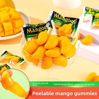 Bonbons gélifiés aux fruits de haute qualité en forme de mangue, saveur mangue, assortiment de fruits pelés, pour les fêtes