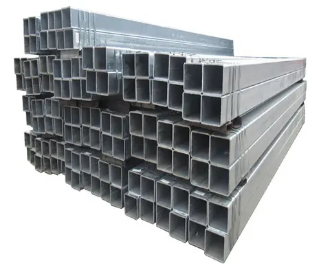 Fábrica de China tubo cuadrado de acero GI tubo galvanizado ISO GB estándar tubo cuadrado de acero galvanizado para cercas