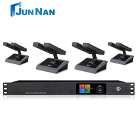Estudio profesional Micrófono de mano de 4 canales Sistema DE MICRÓFONO INALÁMBRICO UHF para reuniones Actuaciones en el escenario