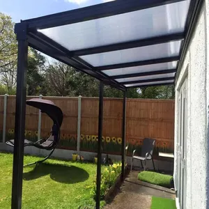 Tenda Atap Luar Ruangan Kanopi Tahan Air Terraza Aluminio Penutup Teras Pvc Logam