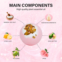 Vente en gros de coffret cadeau pour femmes Spa pour le corps Huile essentielle Parfum bio Soin de la peau Bulle pétillante Fleurs séchées Bombe de bain naturelle vegan
