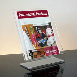 Wholesale Acrylic Magazine Display Holder Custom Book and Literature Rack with Logo for Shop and Reception - Product Image 1