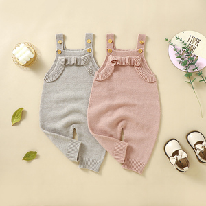 Mimixiong Offre Spéciale mignon printemps été enfant en bas âge combinaison vêtements printemps été bouton bébé tricoté barboteuse pour fille garçon - Product Image 3