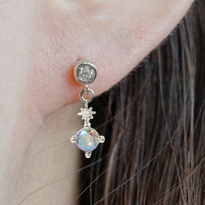 Gemnel Độc Đáo 925 Bạc Vàng Pha Lê Sao Drop <span class=keywords><strong>Studs</strong></span> Với Dazzling Pha Lê Bông Tai Thanh Lịch - Product Image 5