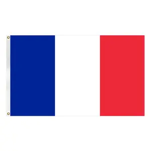 New Product Polyester Red White And Blue 90*150cm French Outdoor Country Flag With 2 Grommets