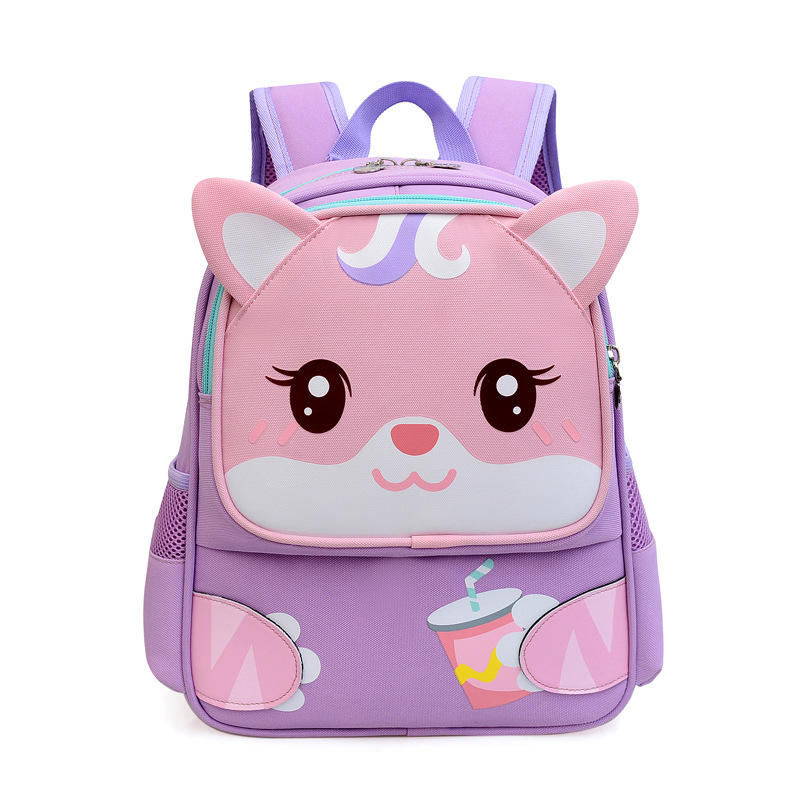 Children School Bag Cat Durable, Cute Spacious