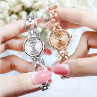 Montre pour femme Wlisth S949, bracelet en acier inoxydable, cadran classique avec diamants, montre de luxe de marque, or rose, pour femmes