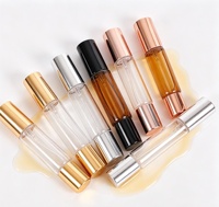 Flacon de parfum double tête 10 ml en gros, vaporisateur et roll-on 2-en-1, flacon en verre à bille pour sous-conditionnement, échantillon gratuit