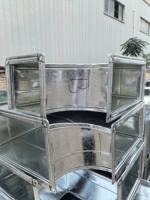 Jun Rui Xiang Conduit de ventilation en tôle galvanisée, à bride en fer cornière, pour tuyaux carrés et rectangulaires, pour climatiseur, en tôle étamée, pour fumée