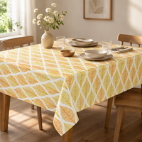 Nappe jetable en PEVA à motif feuilles d'automne jaunes, fournitures de fête, décoration de fête d'anniversaire, housse de table sûre et imperméable, nappe de bureau