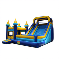 Château gonflable avec toboggan et trampoline à louer, château gonflable avec toboggan, combinaison parfaite pour les enfants avec souffleur